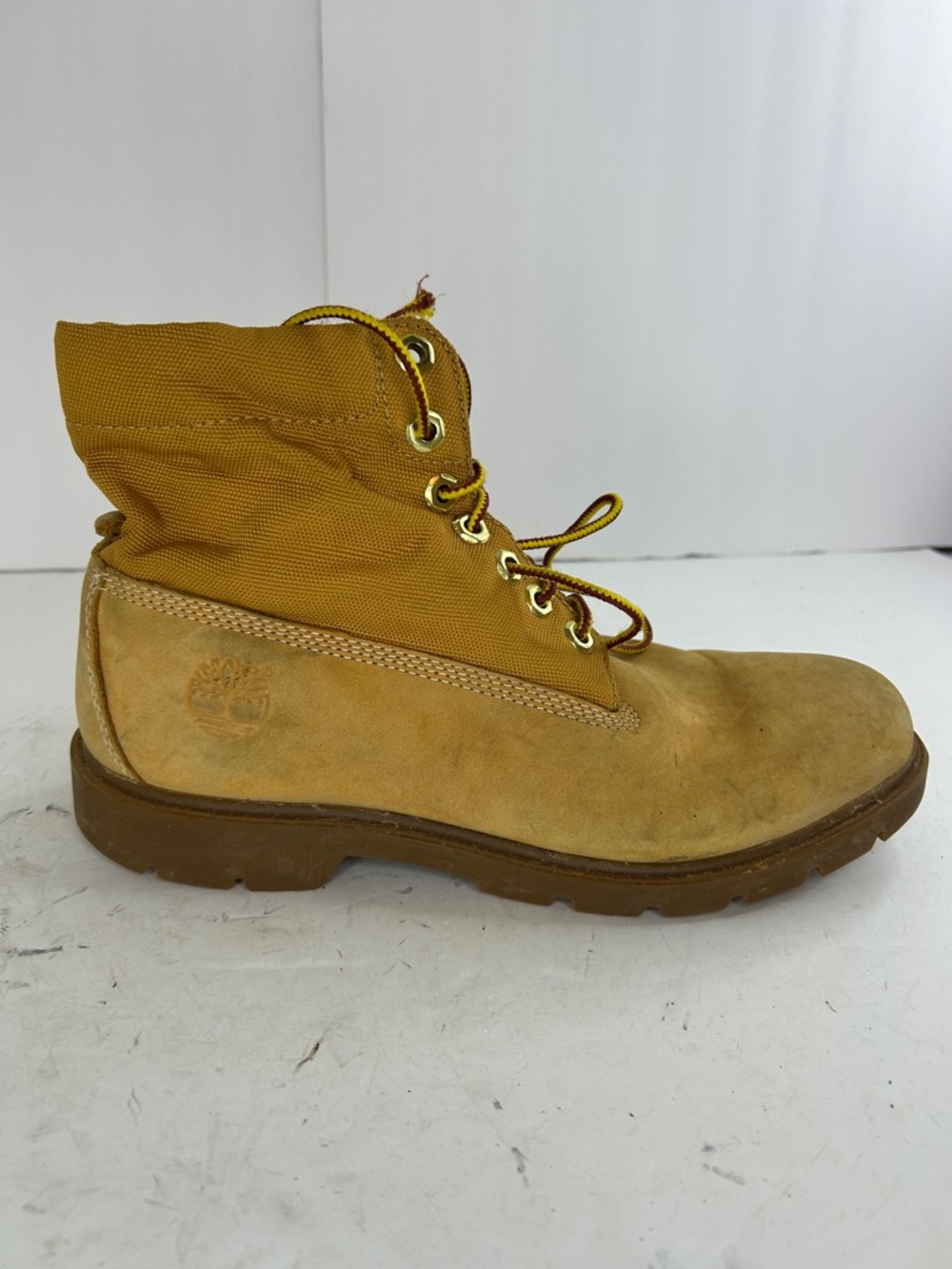 Timberland Wheat and Yellow Nubuck Lace-Up Work Boot
